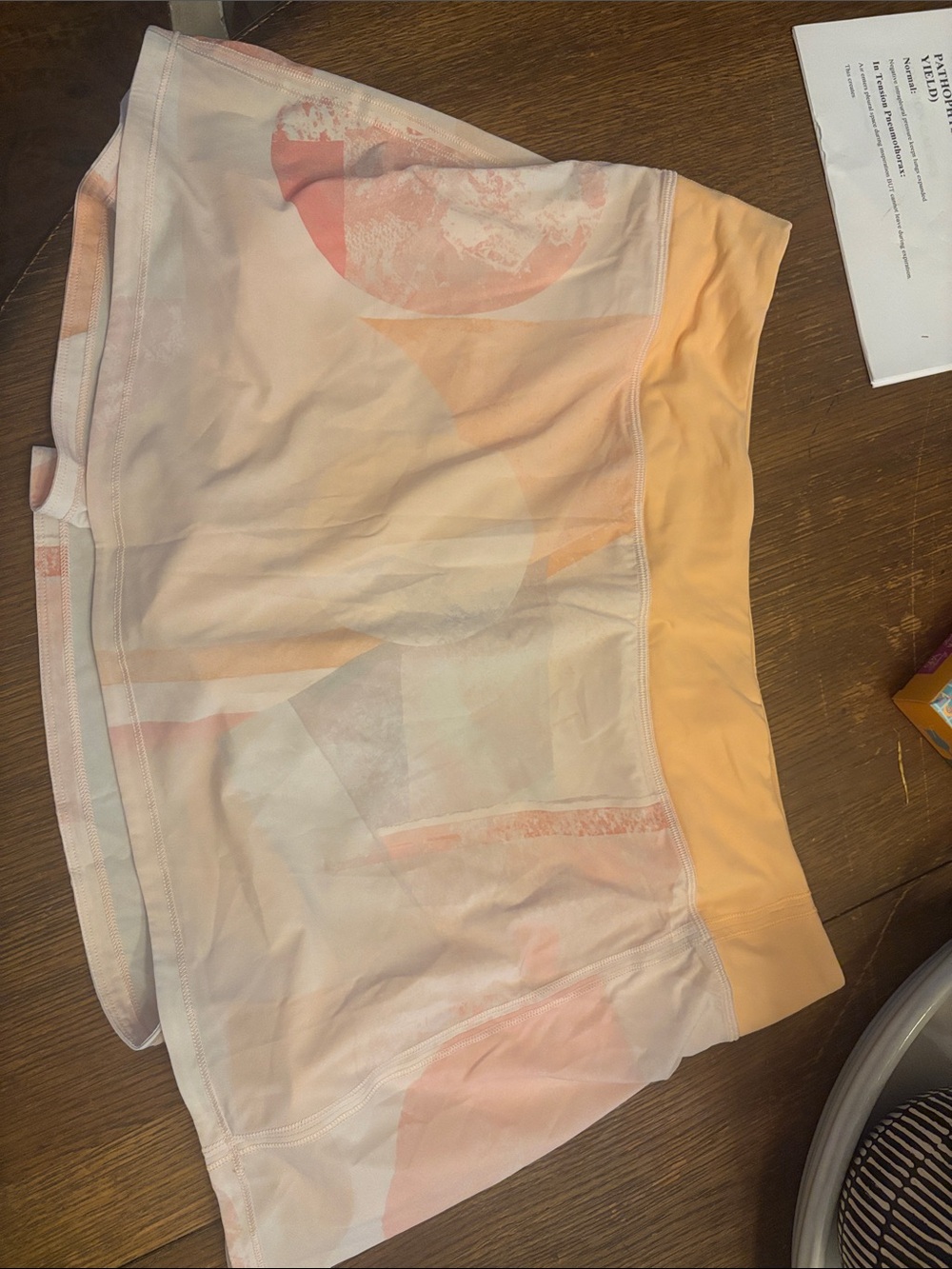 lululemon athletica Peach & Pastel Abstract Athletic Skort